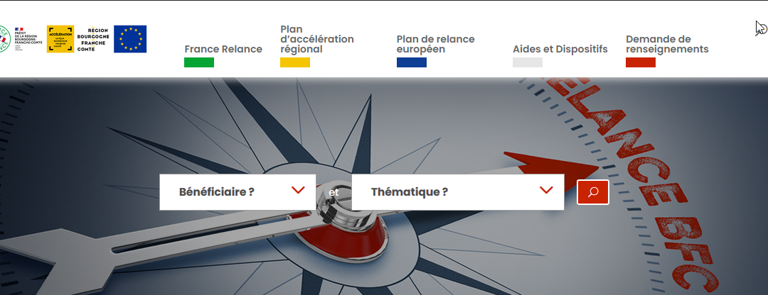 Un site internet régional dédié : relance-bfc.fr