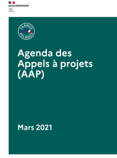 Agenda des appels à projet du plan de relance